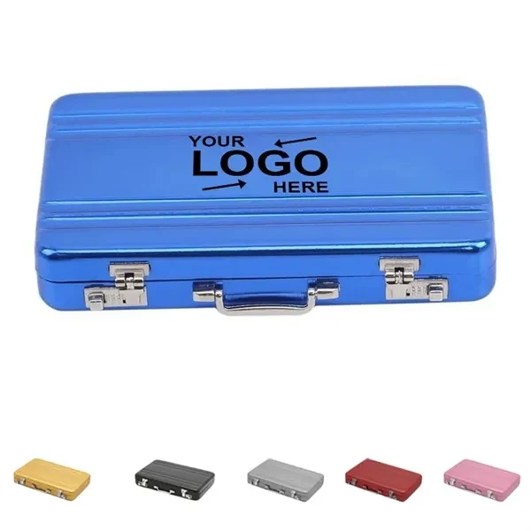 Custom Aluminum Business Card Holder with Mini Briefcase Design — Professional Gift 1