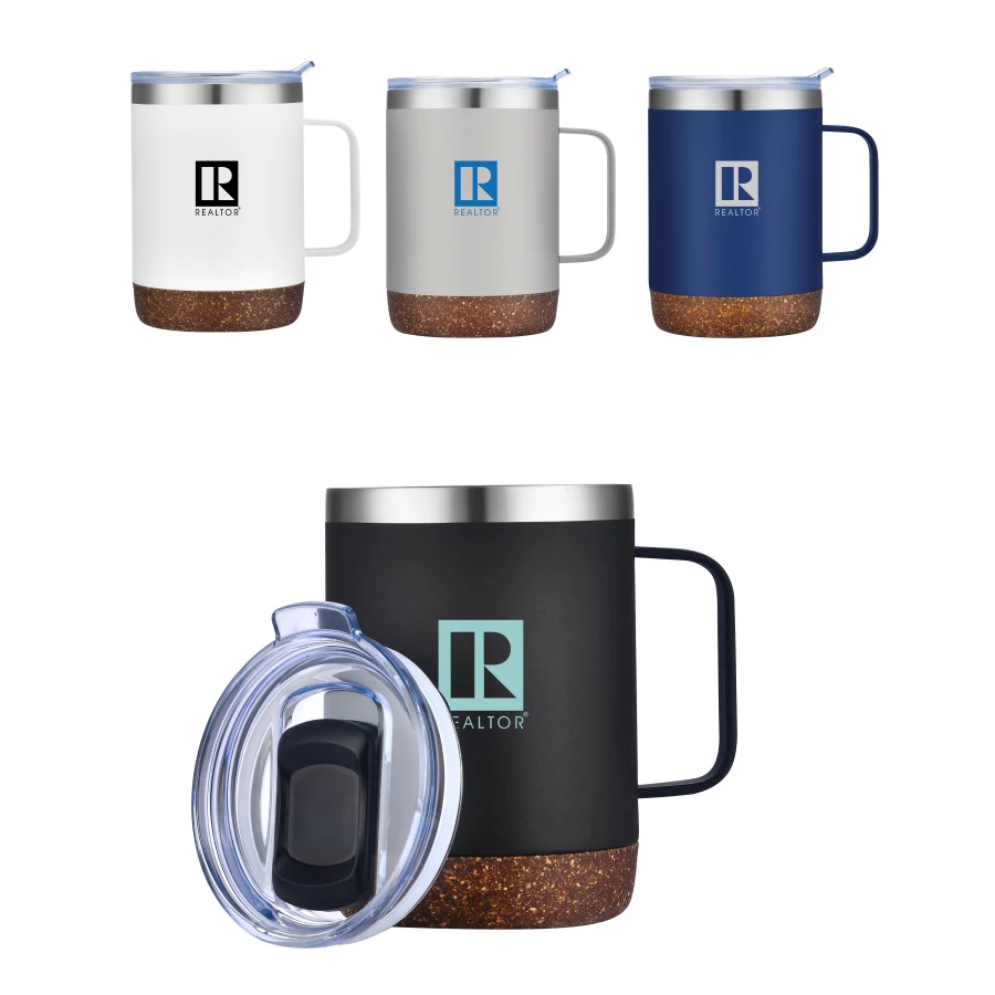 Union Printed - 12 oz Vacuum Mug w/ Cork Bottom 1