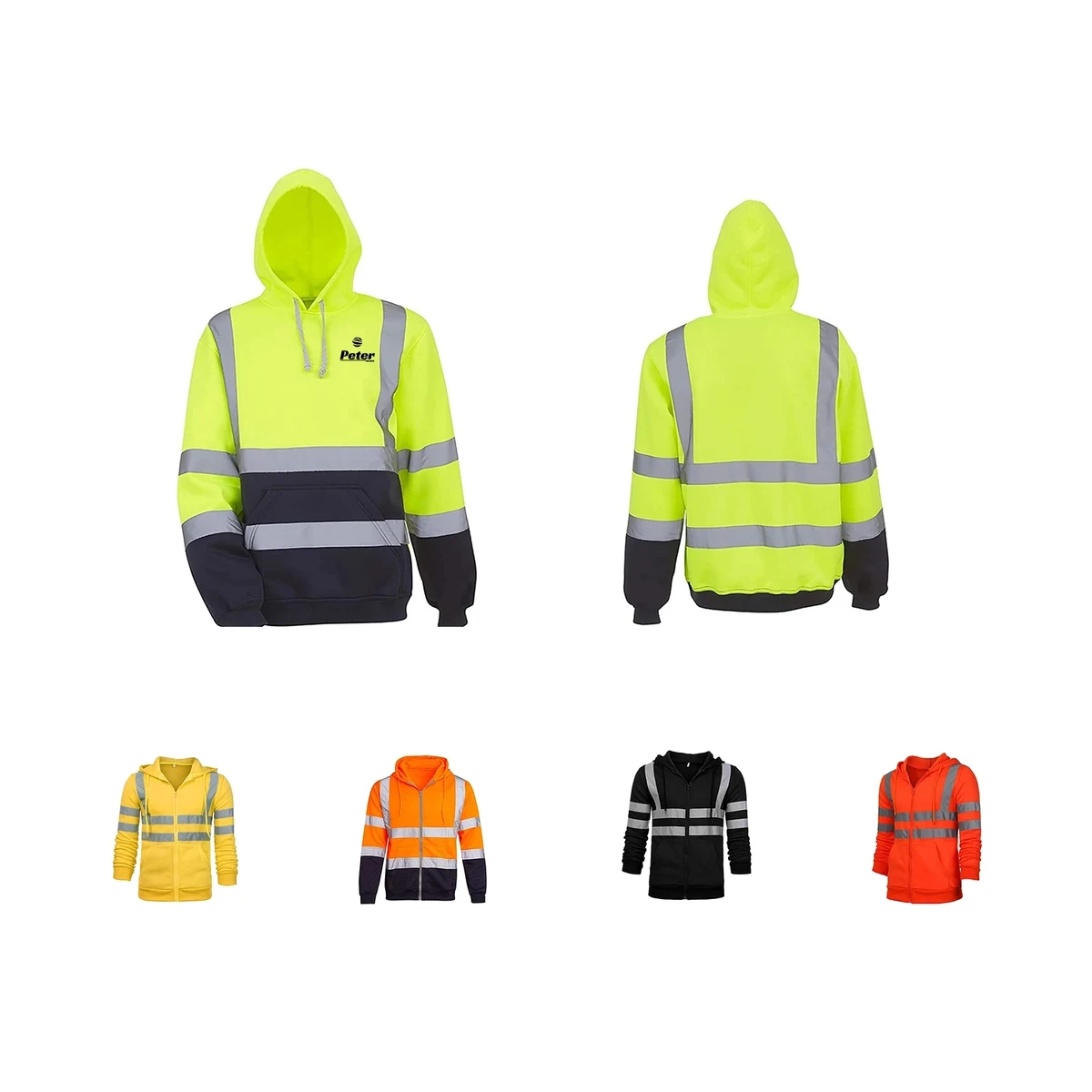 Men'S Reflective Hooded Sweatshirt, custom hoodie or sweatshirt with logo imprint 1