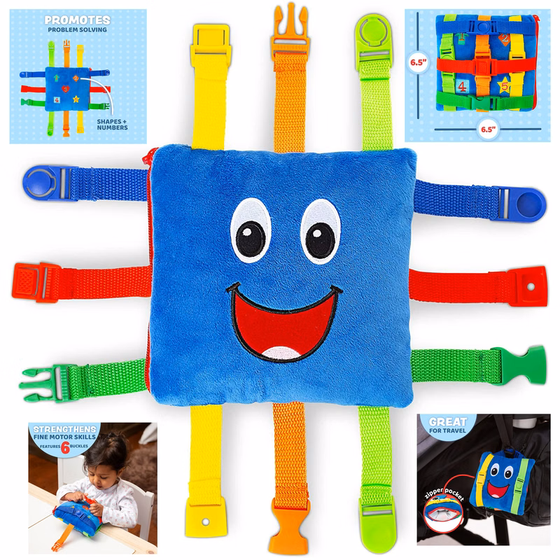Boomer Square Learning Activity Toddler Plane Travel Essential Toy