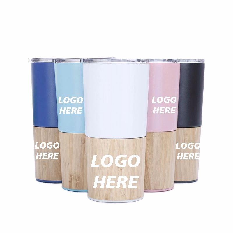 Custom 20 oz Insulated Bamboo Travel Tumbler With Lid