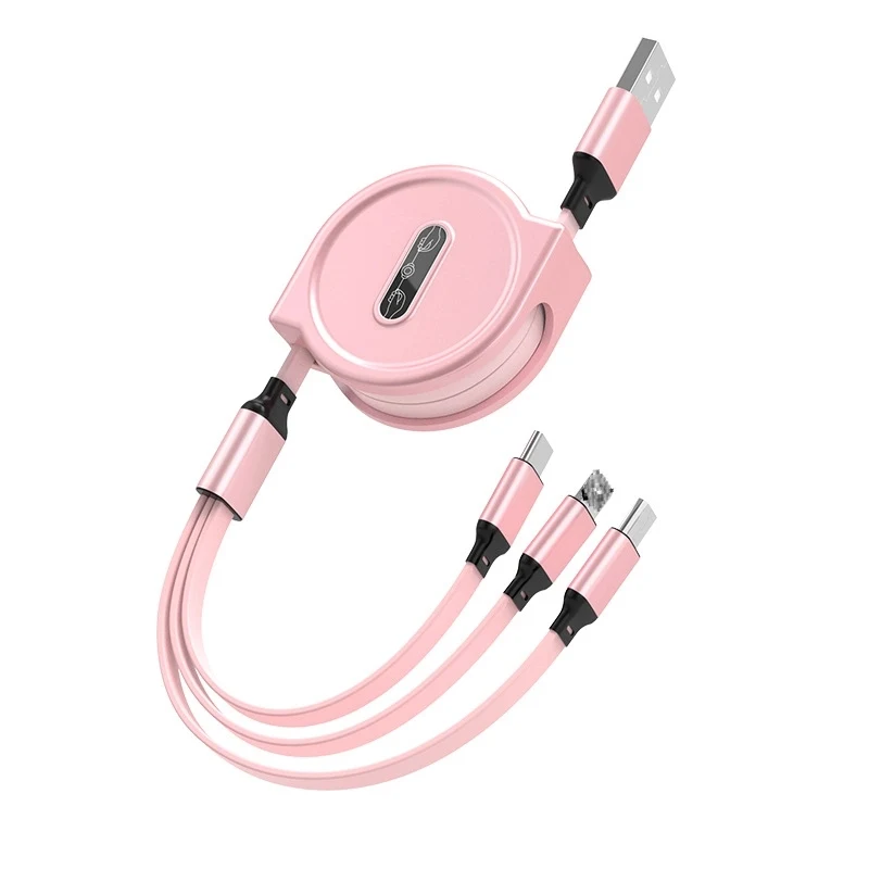3-In-1 Retractable Multi-Head Charging Cable 1