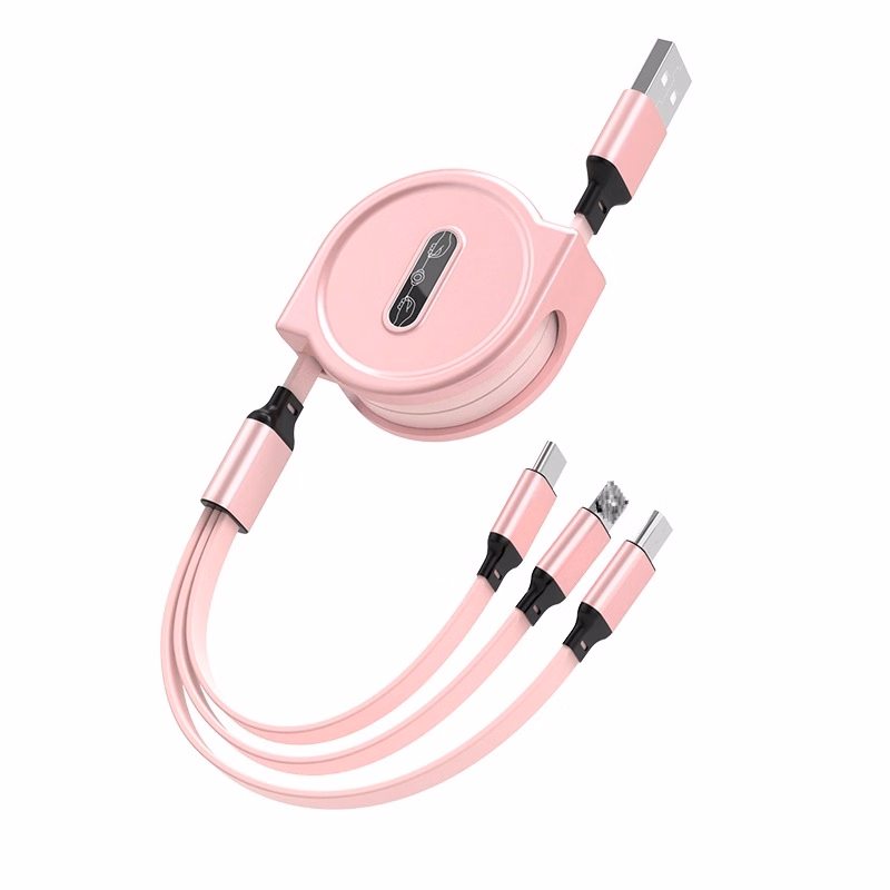 3-In-1 Retractable Multi-Head Charging Cable