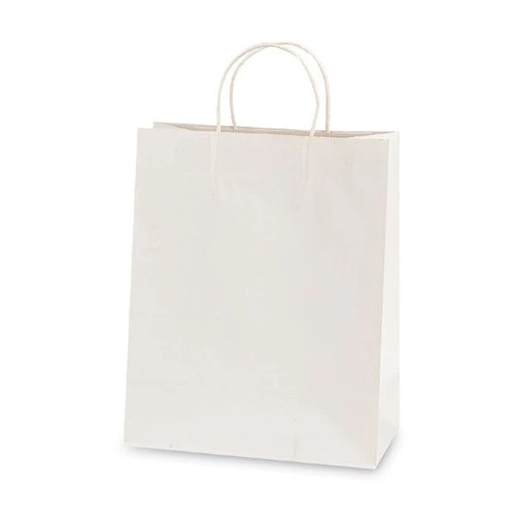 Narrow Medium Gift Bags - White 5.25" x 8.375" x 3.25" 1