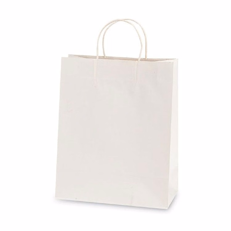 Narrow Medium Gift Bags - White 5.25" x 8.375" x 3.25"