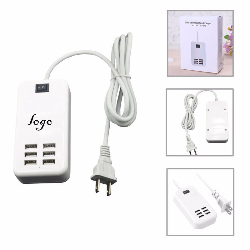 MOQ50 6-Port USB Charging Station Hub
