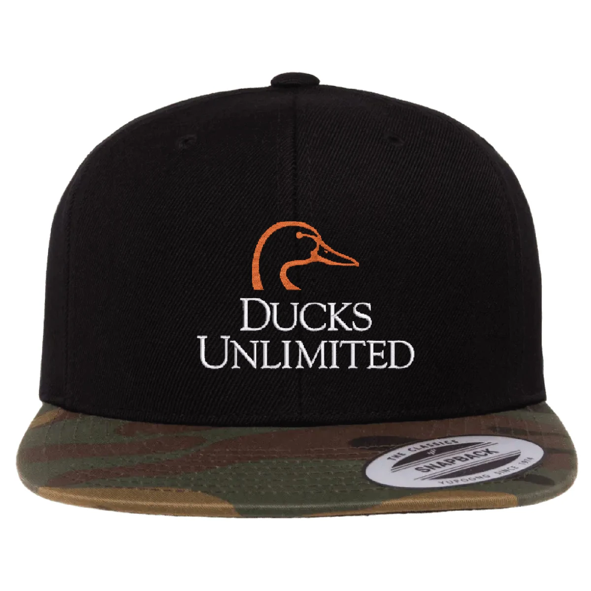 Yupoong 6089TC YP Classics Premium Snapback Two-Tone Camo Hat with Embroidery 1