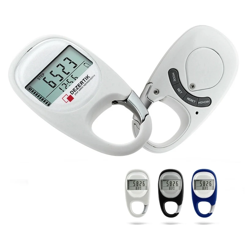 3D Walking Pedometer w/ Carabiner Clip 1