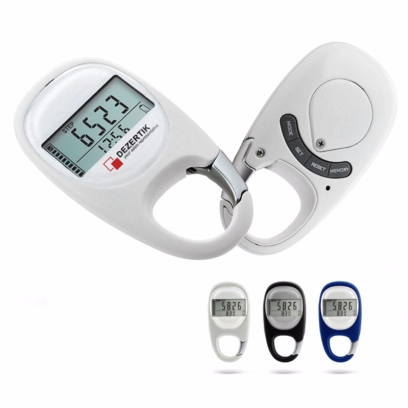 3D Walking Pedometer w/ Carabiner Clip