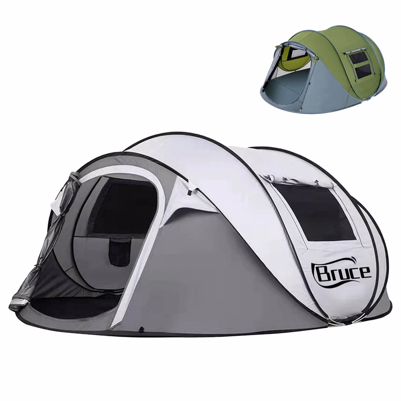 Portable Cabana Beach Tent W/Double Doors Fits 4 People