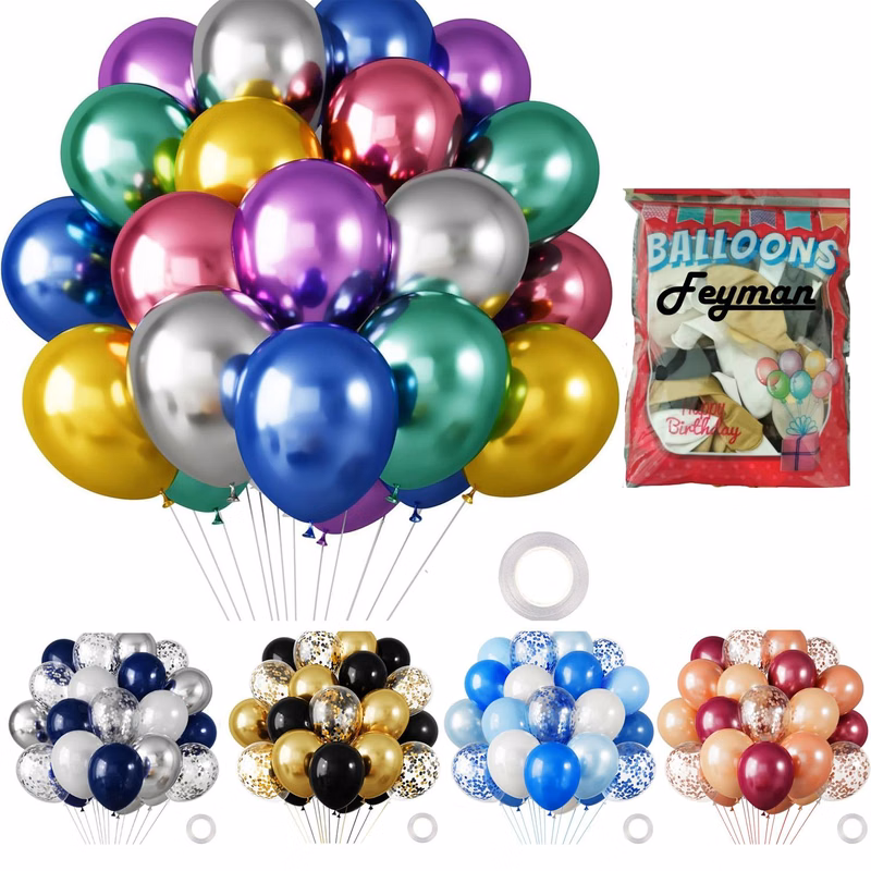 Glitter Balloon Set for Birthday Party Ceremony Decoration