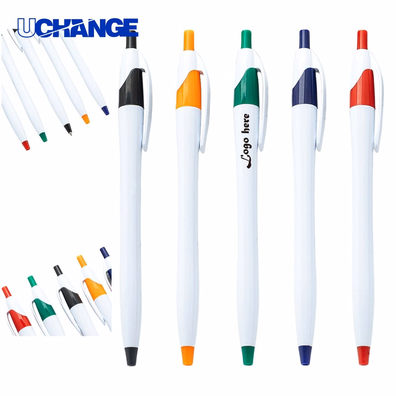 Plastic Press Type Ballpoint Pen for Promotions