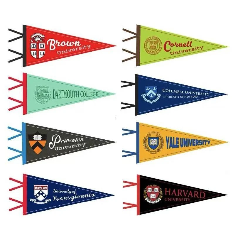 8" x 18" Custom Full Color Printed Felt Pennant 1