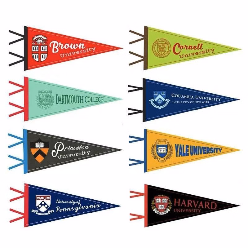 8" x 18" Custom Full Color Printed Felt Pennant