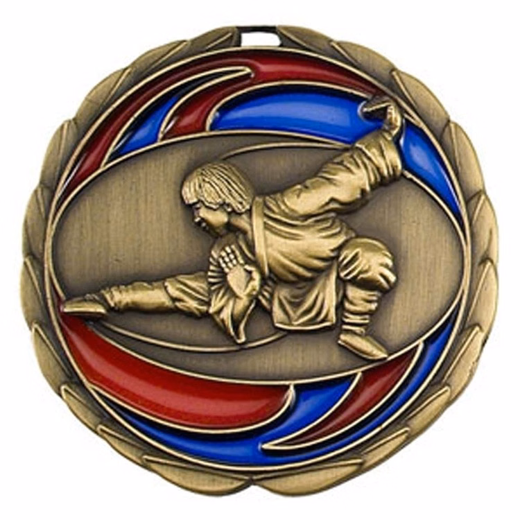 Martial Arts Color Epoxy Medallion (2-1/2")