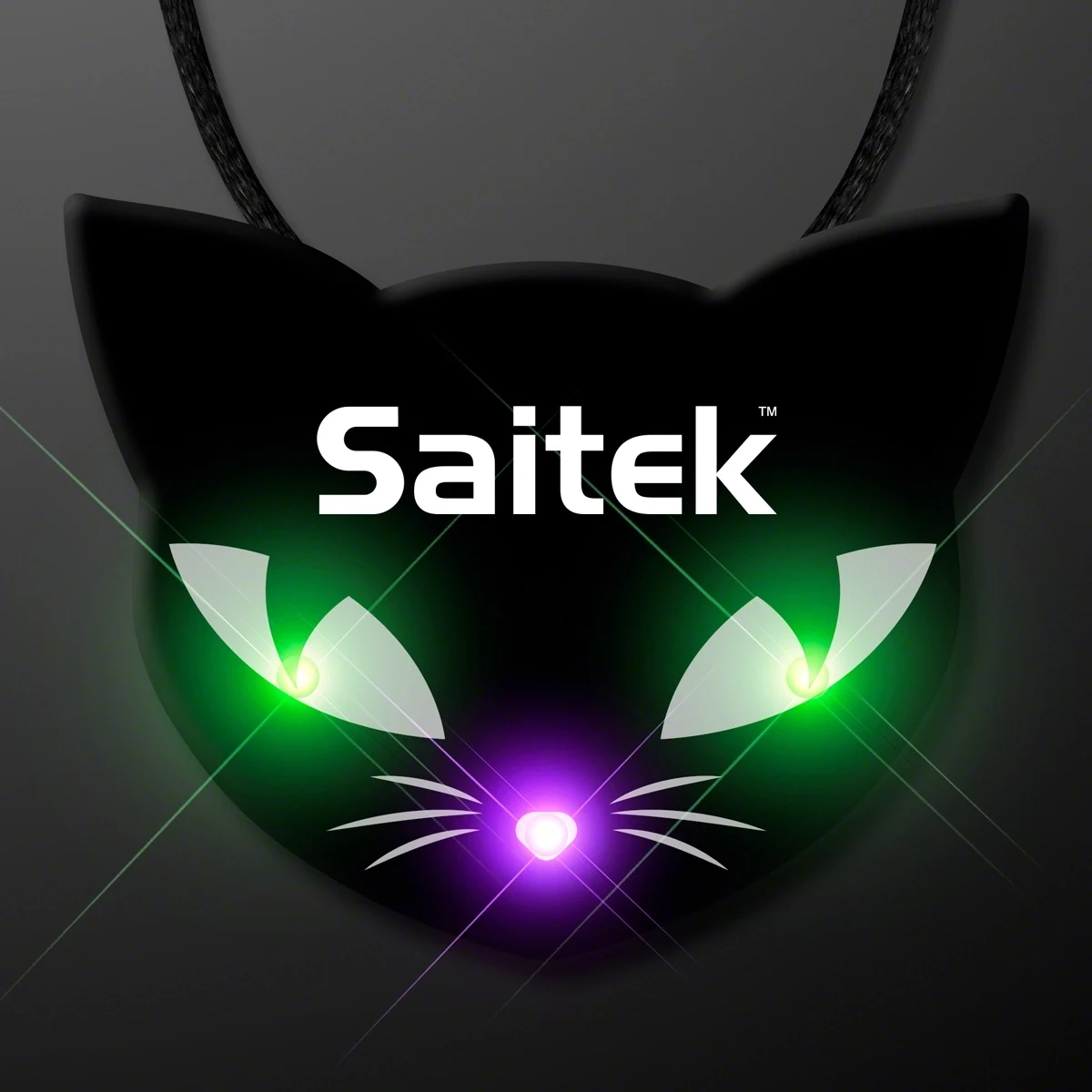 Spooky Cat Eyes Necklace, LED Halloween Jewelry 1