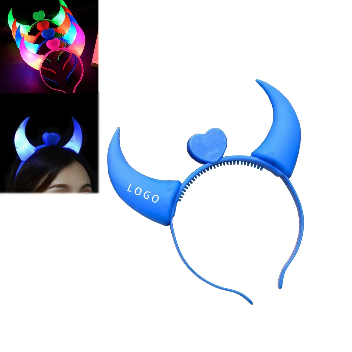 Glowing Devil Horns Headband 1