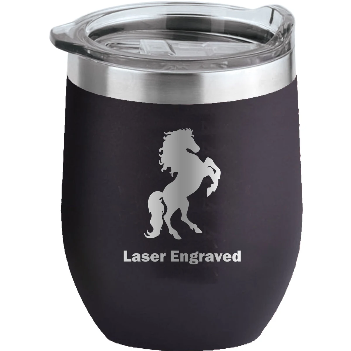 16 Oz. Tahoe Stemless Wine Glass w/Lid Stainless Steel 1
