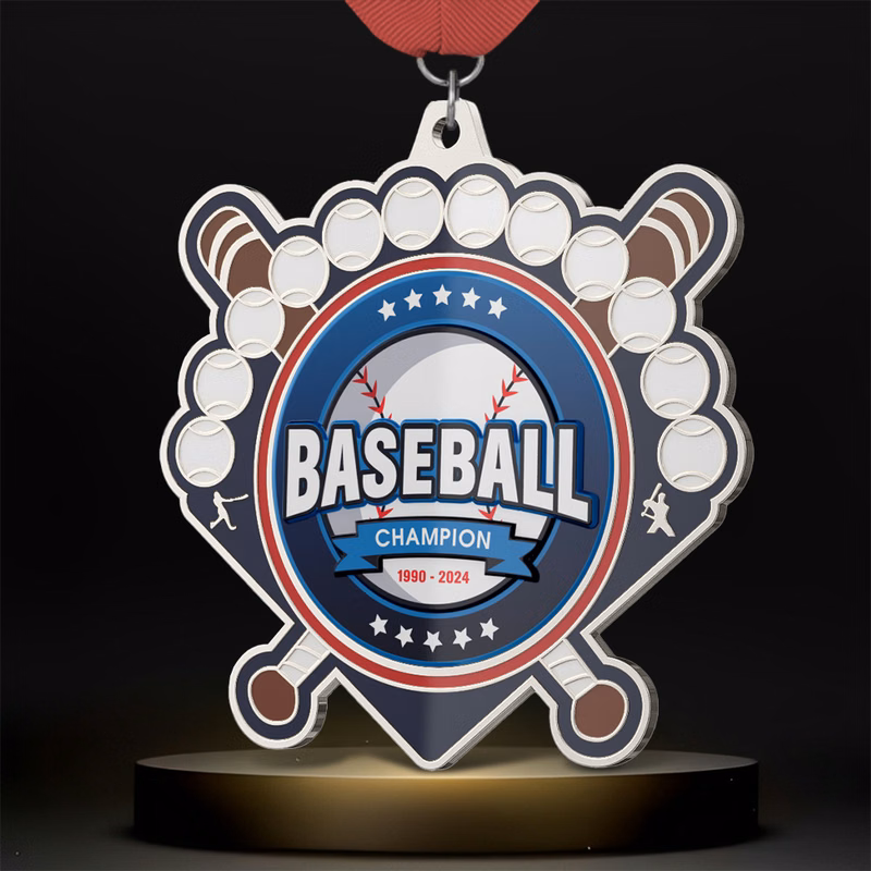 3" UV Printed Baseball Medals