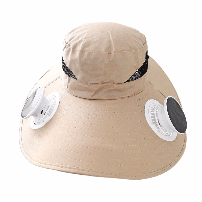 Summer Wide Brim Electric Sun Hat with Solar Fan