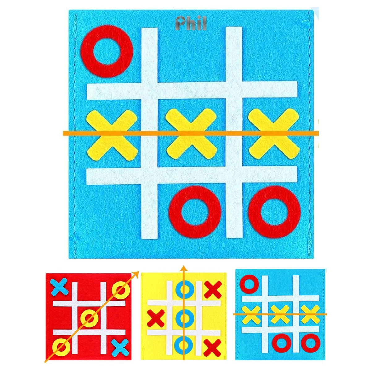 New Mini Felt Tic-Tac-Toe Board Kids Educational Puzzle Game 1