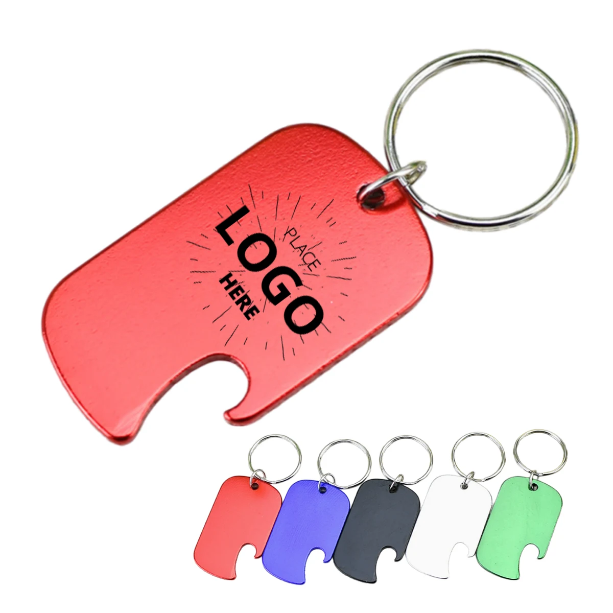 Aluminum Keychain Dog Tag with Bottle Opener 1
