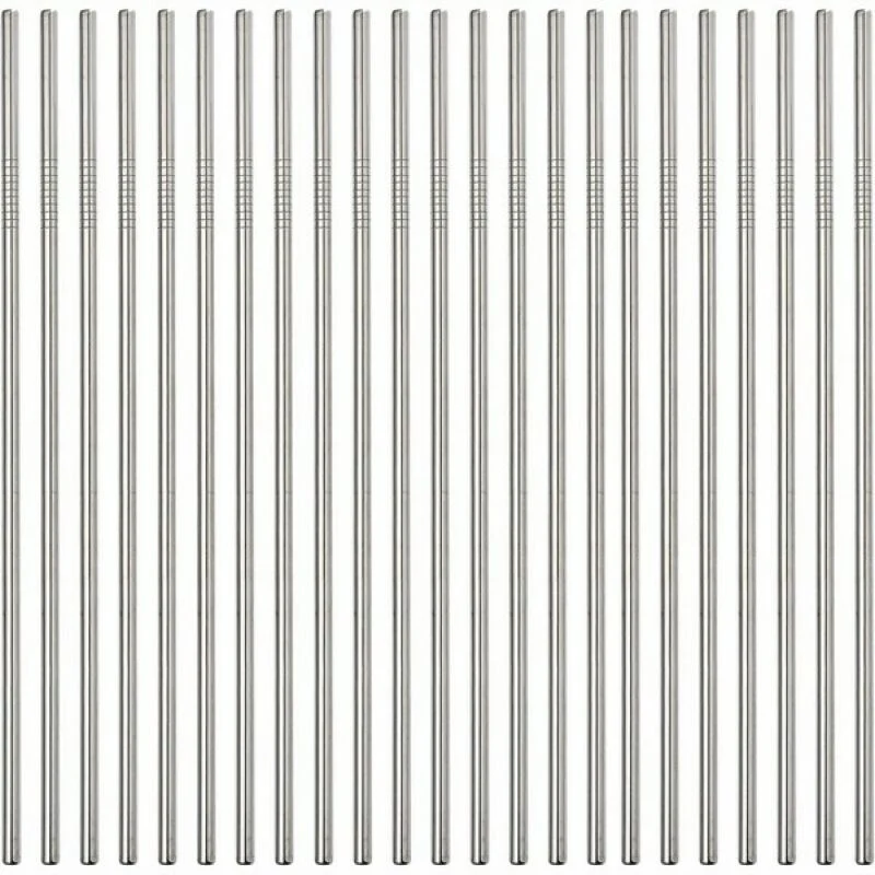 Reusable Stainless Steel Metal Straws 266MM*6MM 1