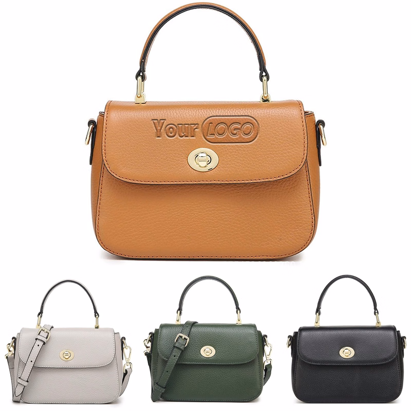 Leather Top Handle Crossbody Purse