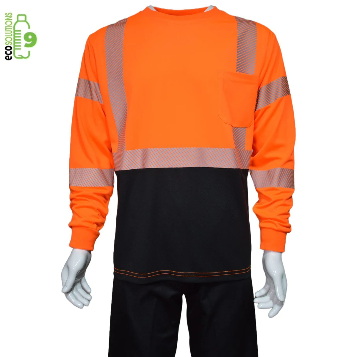 Segmented Class 3 rPET Color Block Safety T-Shirt With Pocket 1