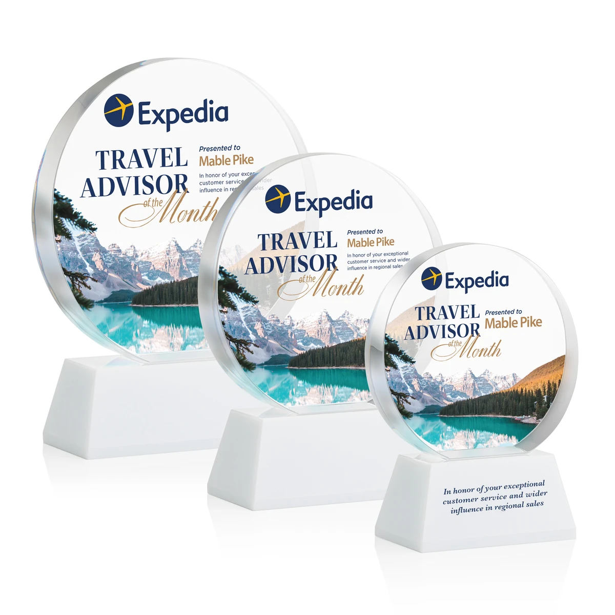 Glenwood Vividprint™ Award on Base - White 1