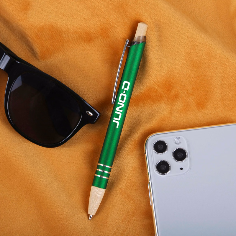 Venosa Velvet-Touch Aluminum Pen w/Bamboo Accents