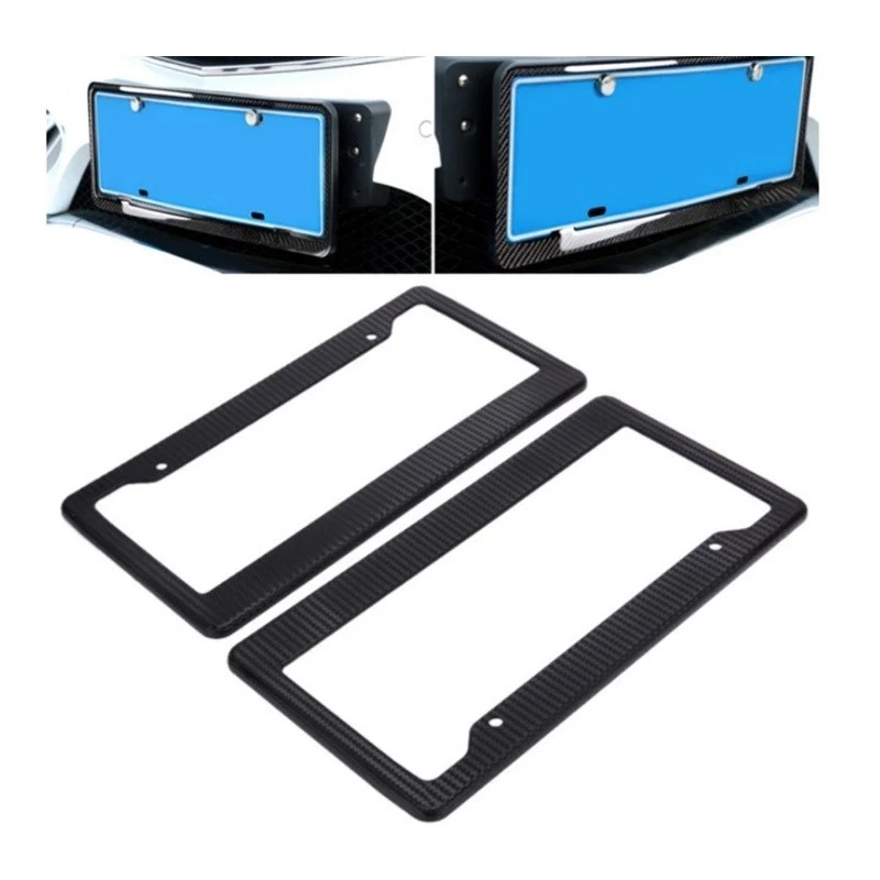 Plastic License Plate Frame with Paper Card and 4 holes 1