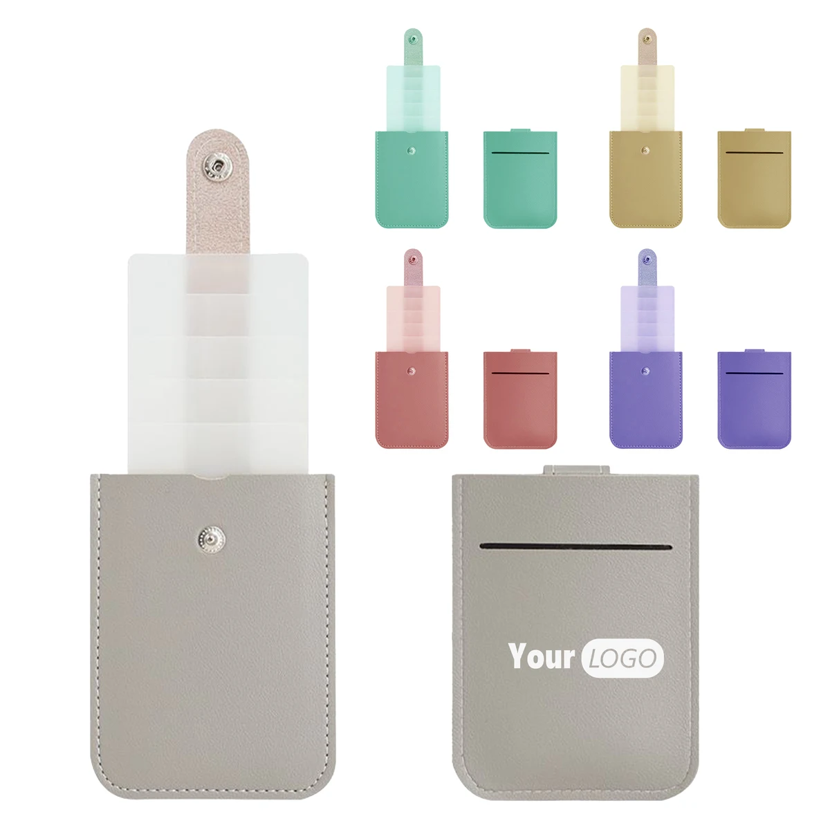 Polyurethane Compact Multi-Card Holder With Logo 1