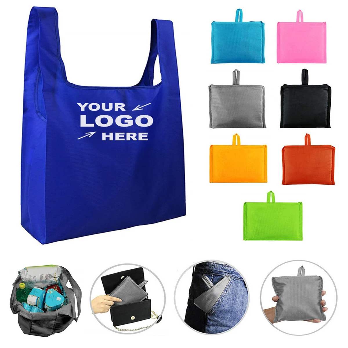 Foldable Shopping Grocery Tote Bag 1