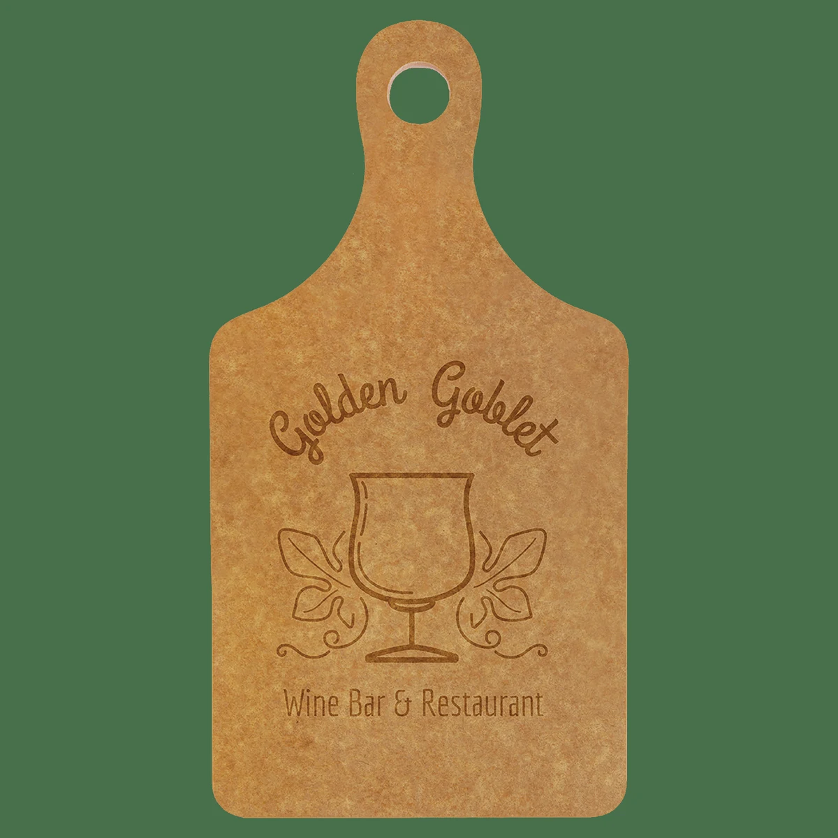 13 1/2" x 7" Natural Eco Paddle Shaped Cutting Board 1