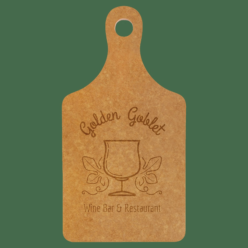 13 1/2" x 7" Natural Eco Paddle Shaped Cutting Board