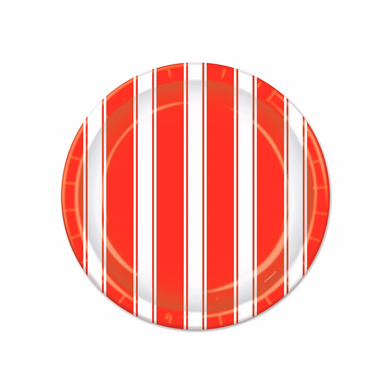 Red & White Stripes Plates