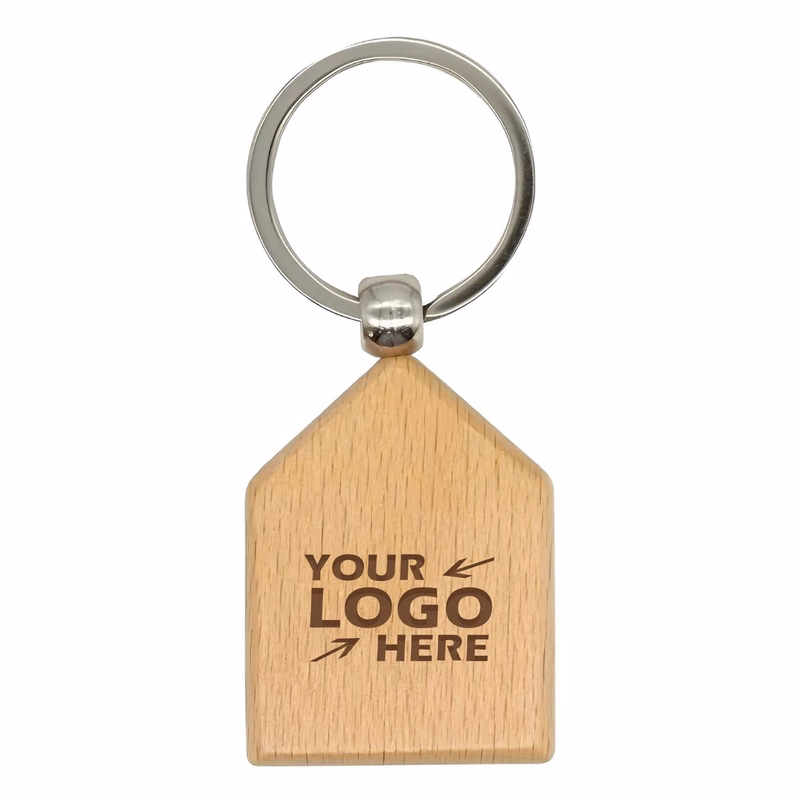 Blank Beech Wood Keychain