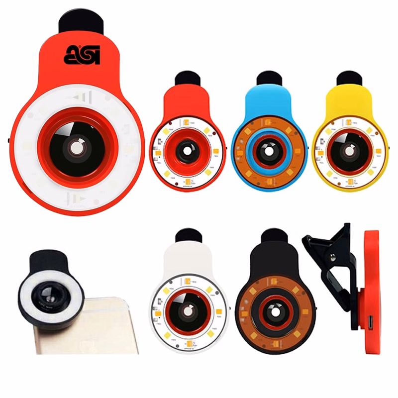 9 in 1 multi-functional professional self - lighting lens