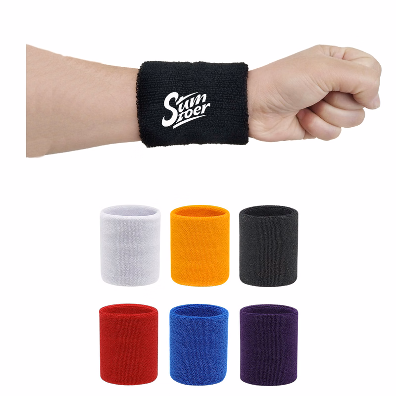Sports Wristband Solid Cotton