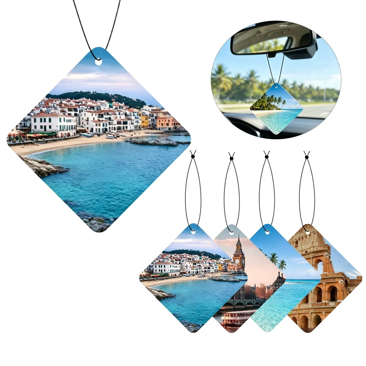 Portable Hanging Vehicle Aroma Freshener Pad 1