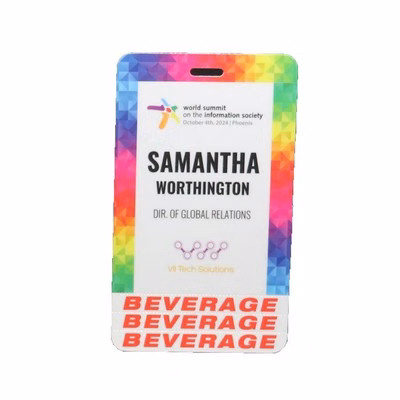 USA Made Laminated Event Tag with Tear-Off Perforations - 3x5 or Custom Size