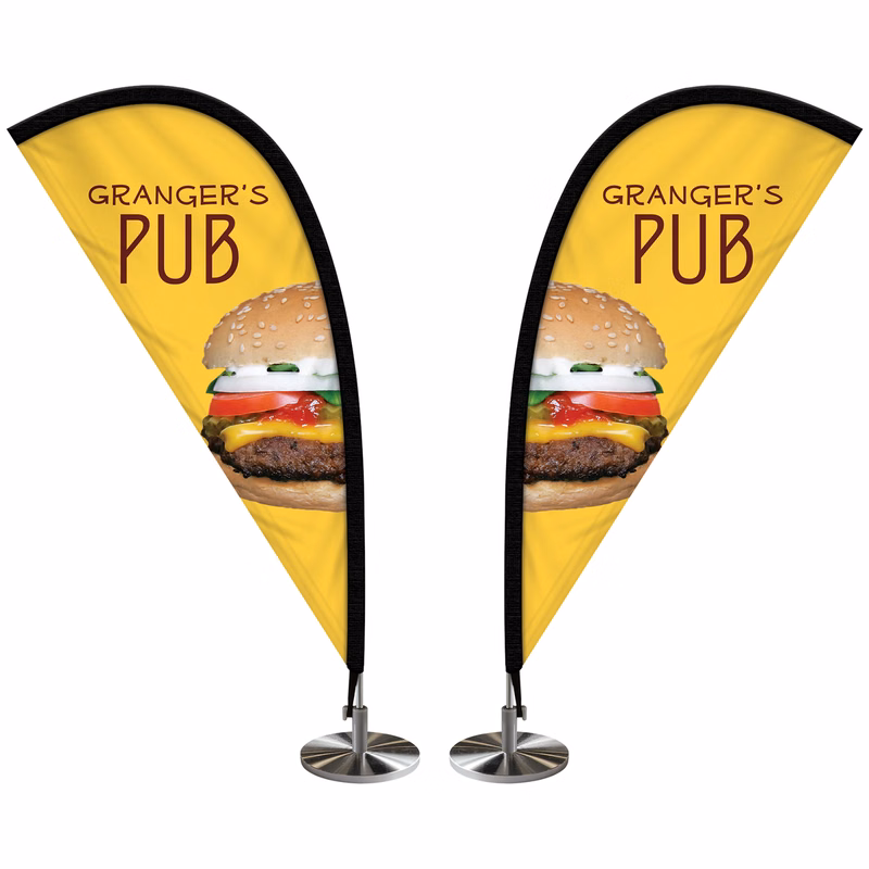 Double Sided Mini Desktop Teardrop Banner