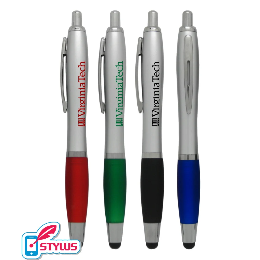 Union Printed, "Rio Retractable" Stylus Pen with Rubber Grip 1