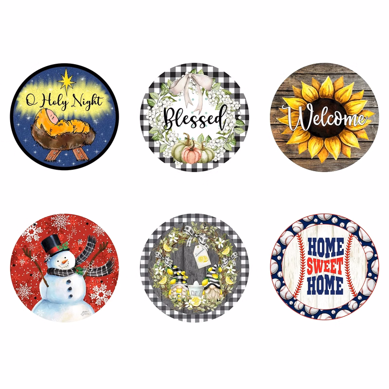 MOQ50 Custom Round Metal Signage