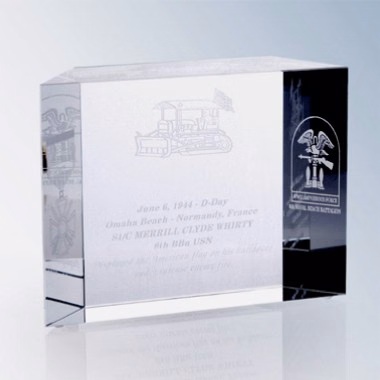 Block Crystal Award - Small