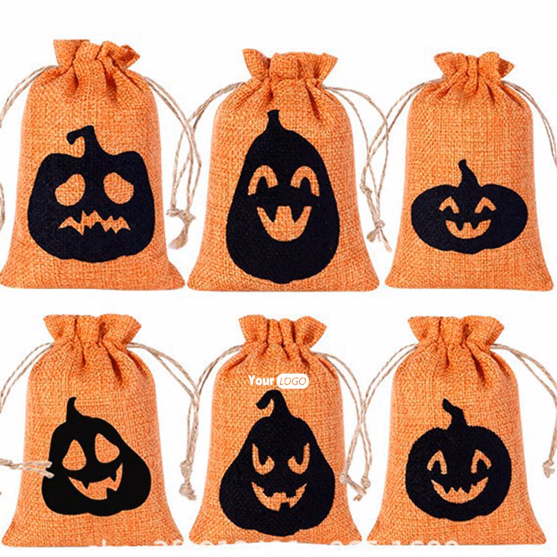 Pumpkin Face Halloween Gift Bags
