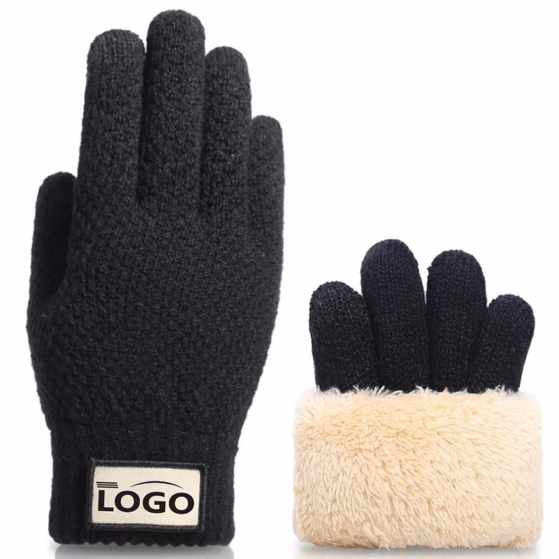 CozyTouch Thick Imitation Alpaca Gloves ?C Dual-Finger Compatible