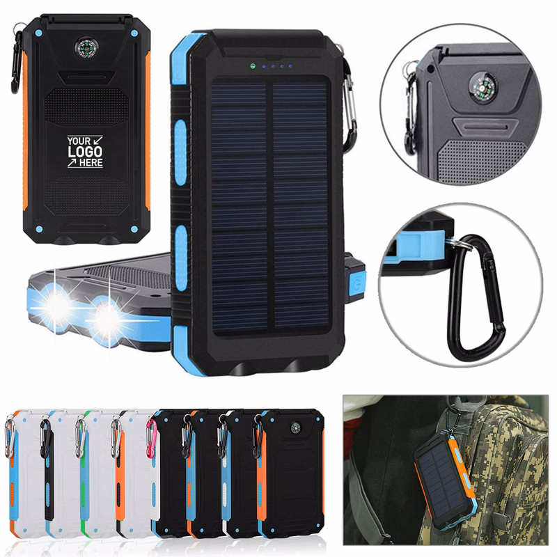 10,000mAh Solar Power Bank with Compass