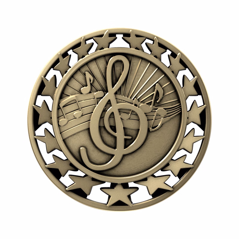 Music Star Medallion (2-1/2")